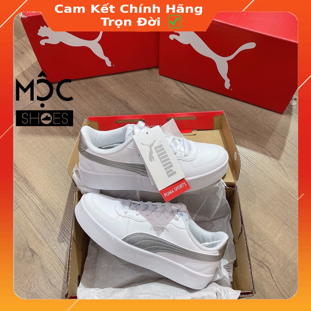 Giày thể thao Sneaker PUMA SKYE CLEAN màu Trắng Bạc Metallic - Code: 381106 02