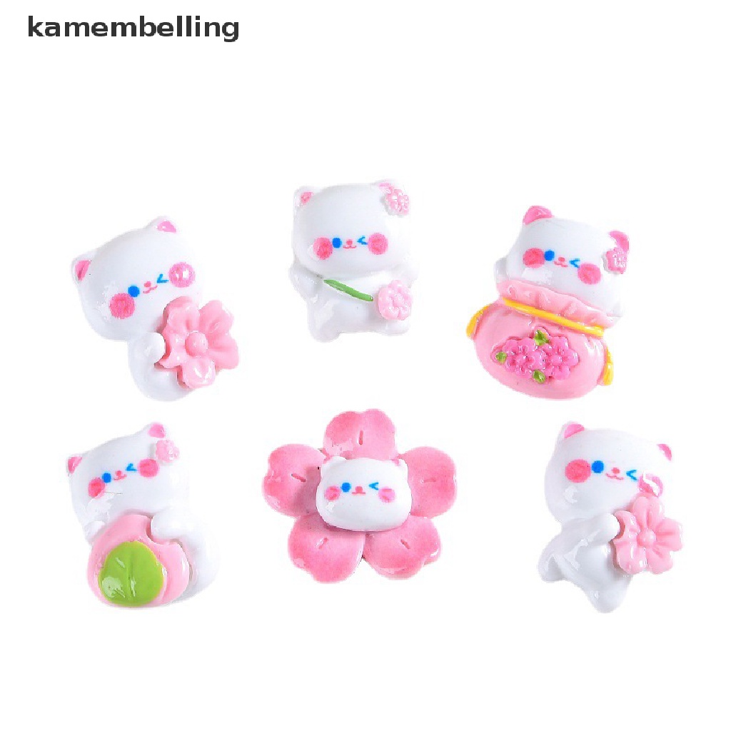 Set 10 Miếng Dán Hoạt Hình Bằng Nhựa Resin Trang Trí Sổ Tay / Ba Lô / Điện Thoại DIY