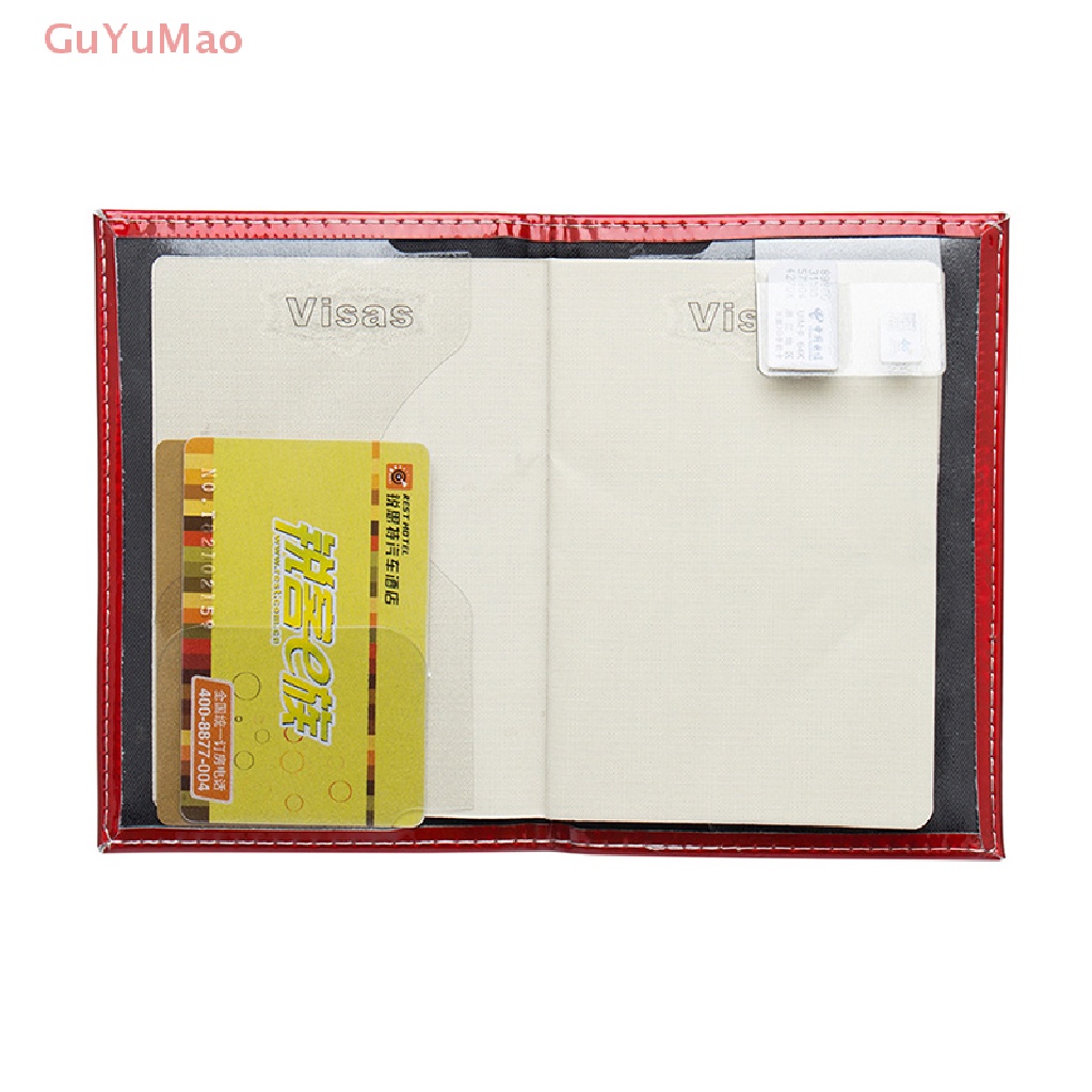 [cxGUYU] Ví Da PU Bóng Đựng Hộ Chiếu Thẻ ID Bảo Vệ Tài Liệu Chống Thấm Nước PRTA