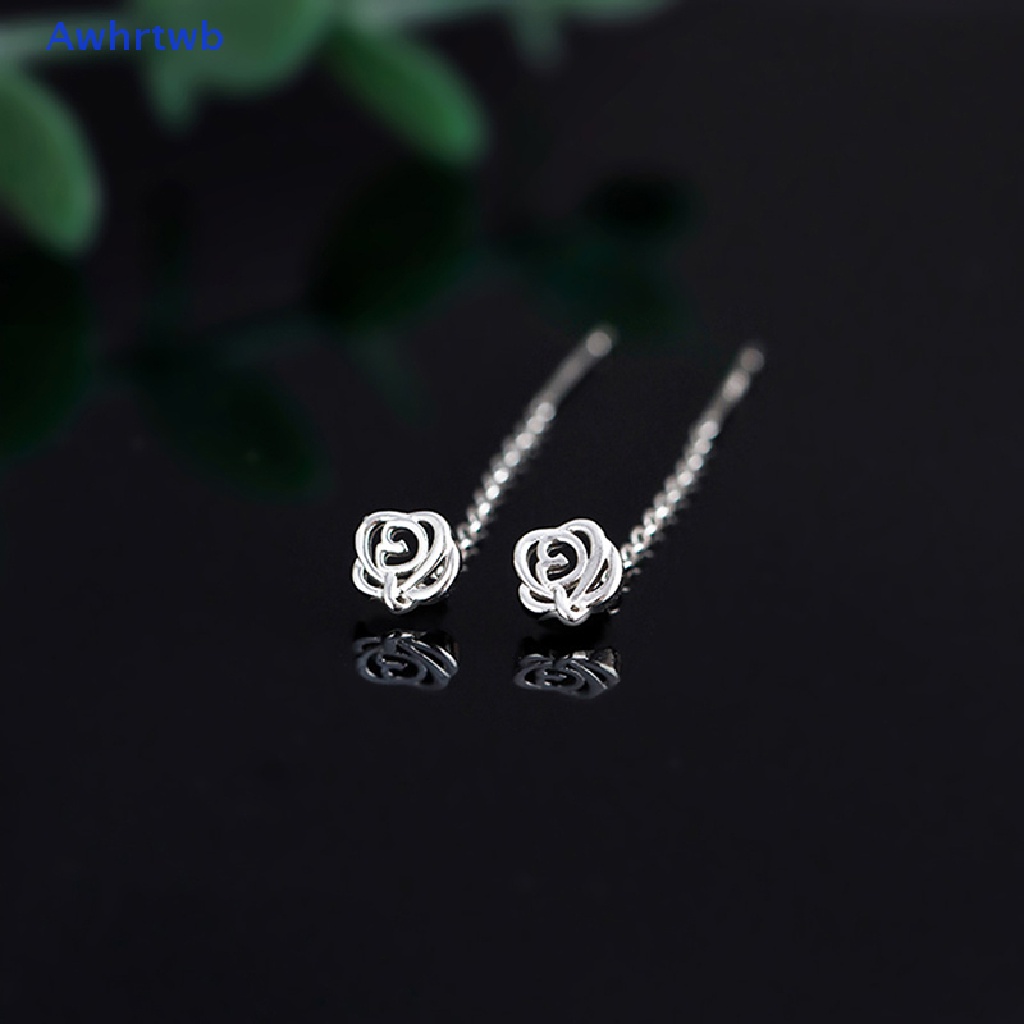 Bông Tai Dáng Ngắn Phối Tua Rua Hình Hoa Đơn Giản Thời Trang Dự Tiệc Cho Nữ Mới