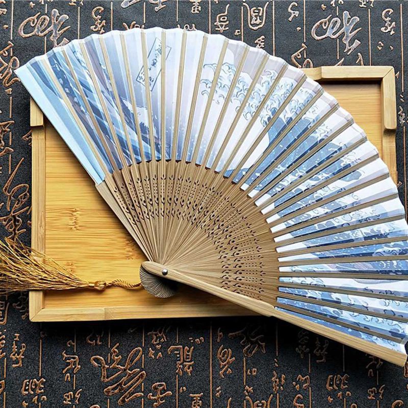 Hfjinjing Quạt Gấp Cầm Tay Vẽ Họa Tiết Ukiyo-e Phong Cách Nhật Bản