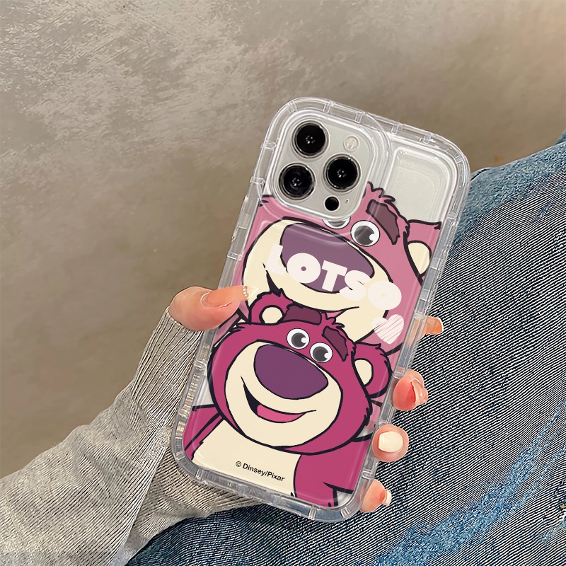 Ốp Điện Thoại TPU Silicon Mềm Trong Suốt Chống Sốc In Hình Gấu Cho Iphone 14 13 12 11 Pro Max XS XR X 8 7 + Plus