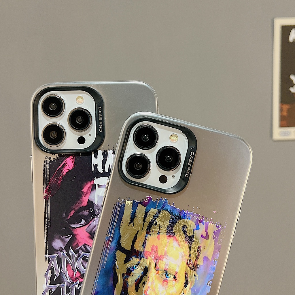 Ốp Điện Thoại TPU Mềm Họa Tiết Tranh Sơn Dầu graffiti Cho iphone 13 14 12 11 pro max