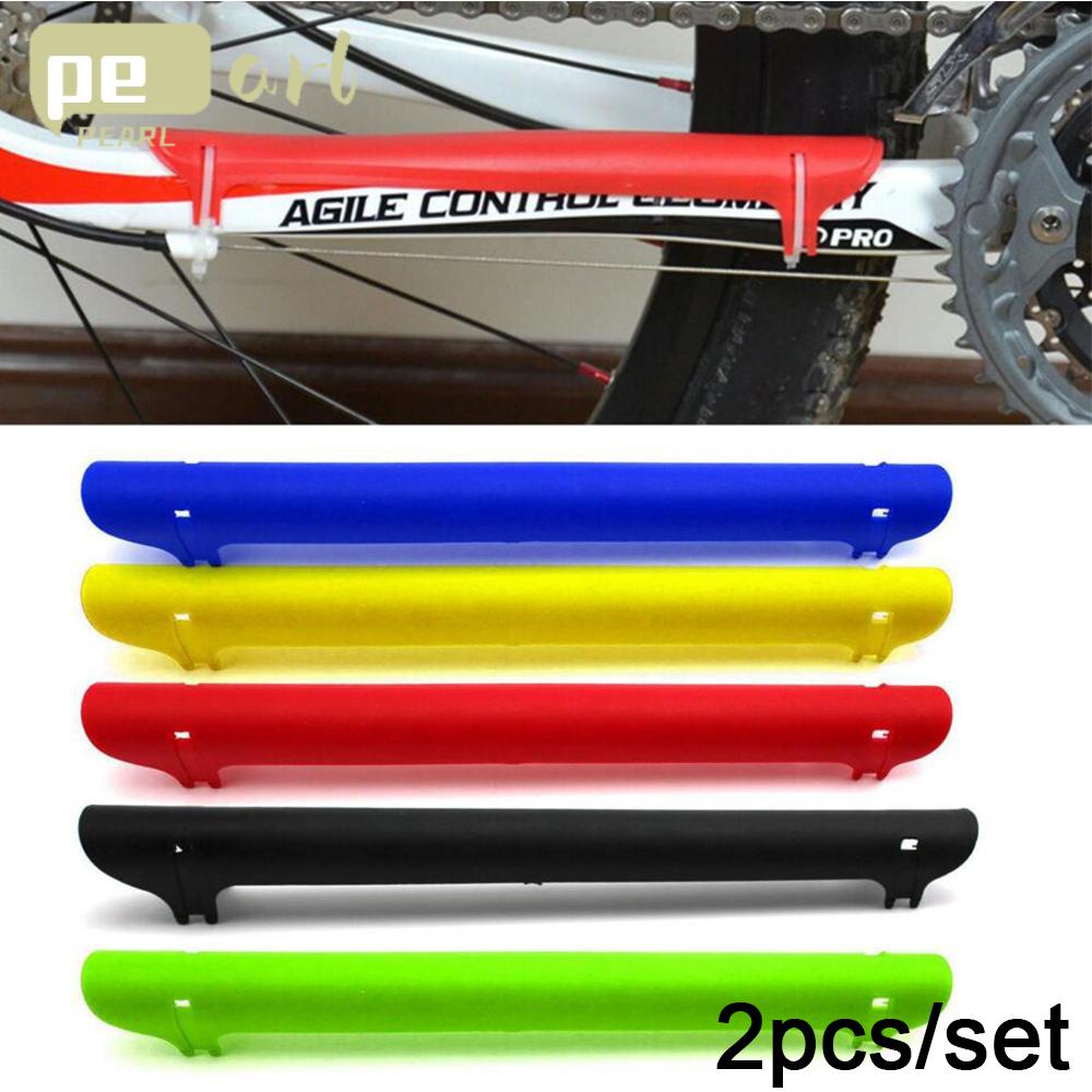 Bộ 2 Vỏ Bọc Bảo Vệ Dây Xích Xe Đạp Leo Núi Bằng Nhựa Nhiều Màu