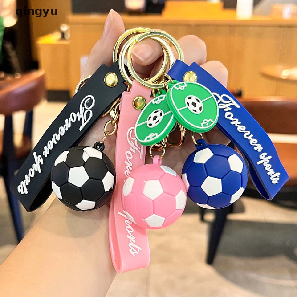 Móc Chìa Khóa Bằng Cao Su PVC Mềm Hình Quả Bóng Đá Cho Nam Và Nữ