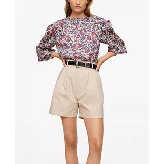 Quần short MNG lật lai xếp ly trước