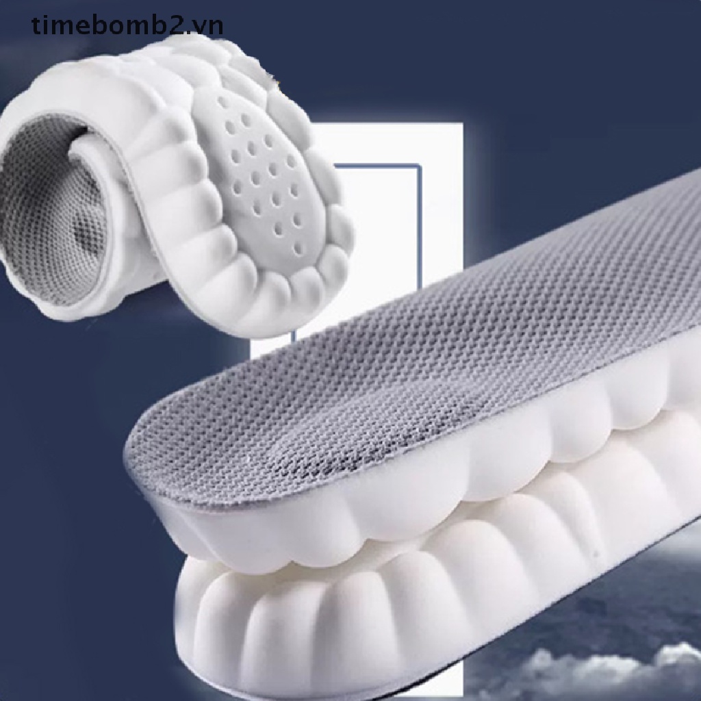 { # 1 Cặp Đế Lót Giày Thể Thao 4D Siêu Mềm Chất Lượng Cao