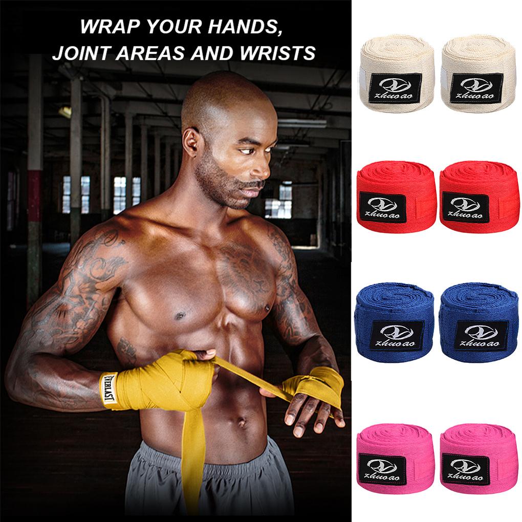 Băng Quấn Tay Vải Cotton Co Giãn Thấm Hút Mồ Hôi Tốt Chuyên Dùng Tập Boxing