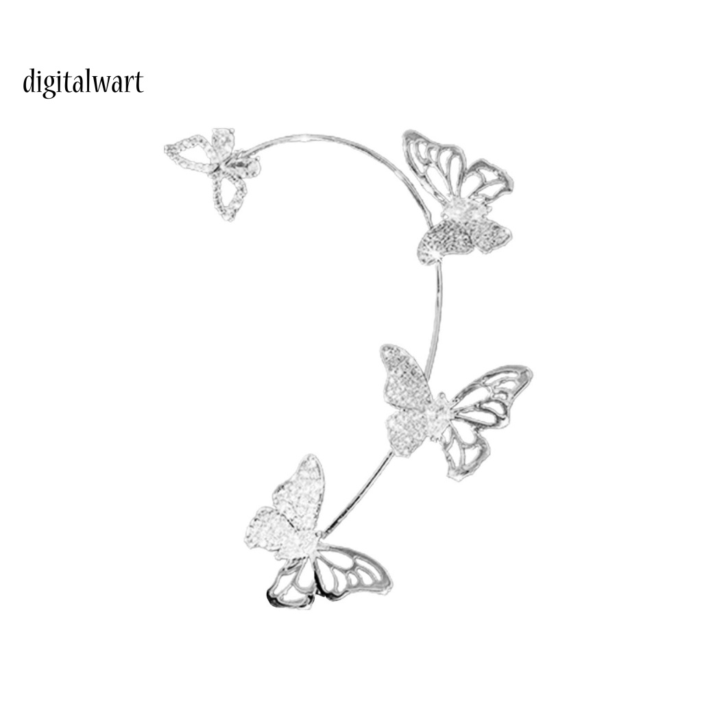 Kỹ Thuật Số| 1 Khuyên Kẹp Vành Tai Hình Bướm Rỗng Không Xỏ Lỗ Phong Cách Hàn Quốc Tinh Tế Dành Cho Tiệc Cưới