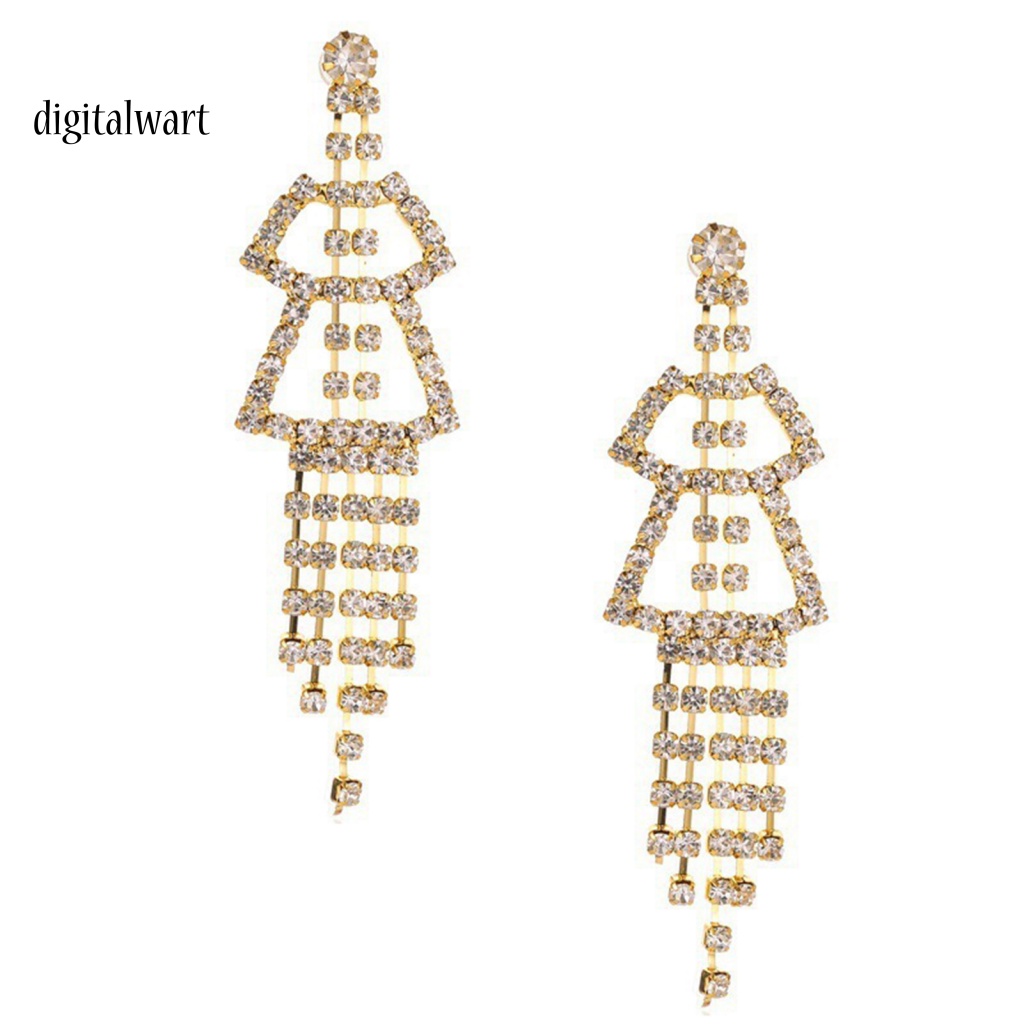 Kỹ Thuật Số| 1 Đôi Bông Tai Tua Rua Dài Lấp Lánh Thời Trang Dành Cho Nữ