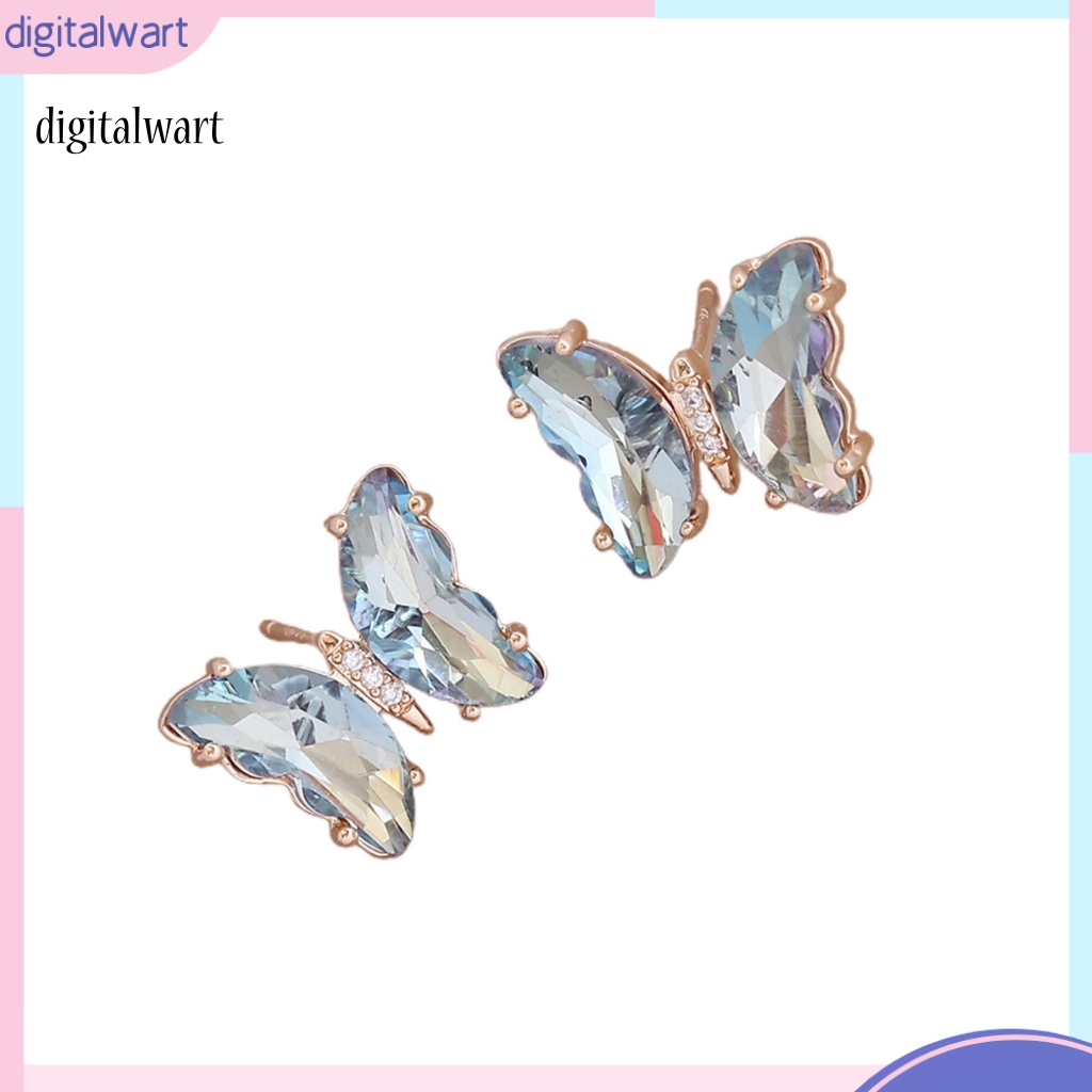 Kỹ Thuật Số| 1 Cặp Bông Tai Hình Bướm Màu Sắc Gradient Ngọt Ngào Lâu Trôi Dành Cho Nữ