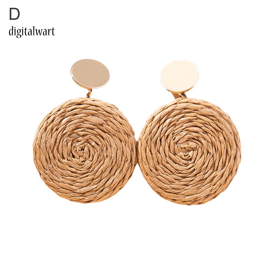 Kỹ Thuật Số| 1 Đôi Bông Tai Hình Tròn Màu Sắc Tương Phản Nhẹ Nhàng Dành Cho Nữ