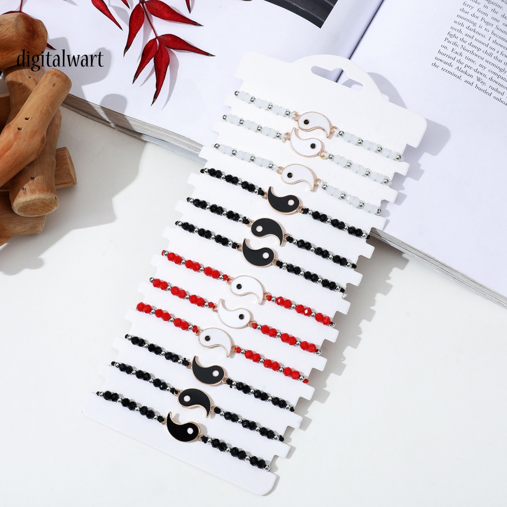 Kỹ Thuật Số| Set 12 Vòng Tay Dây Bện Thủ Công Có Thể Điều Chỉnh Trang Trí Mắt Bắt Kem Phong Cách Thái Cực Quyền Thời Trang Cho Nữ