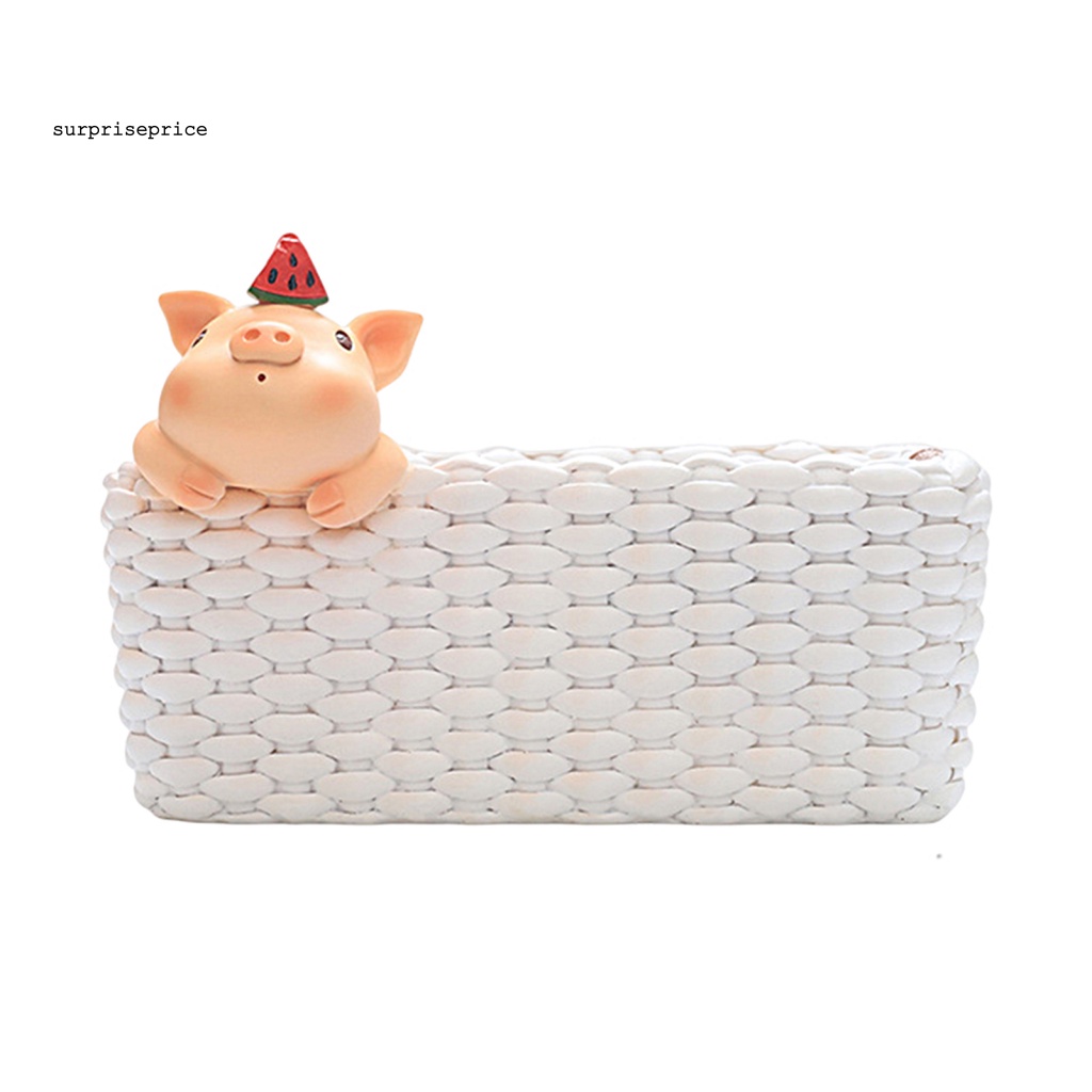 Chậu Hoa Resin Hình Chú Heo Nhỏ Dễ Thương Dùng Trang Trí Nhà Cửa / Tiểu Cảnh