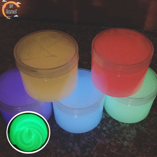 [IS] Đồ Chơi Slime Hạt Xốp Pha Lê Màu Trơn Phát Sáng Diy Cho Trẻ Em