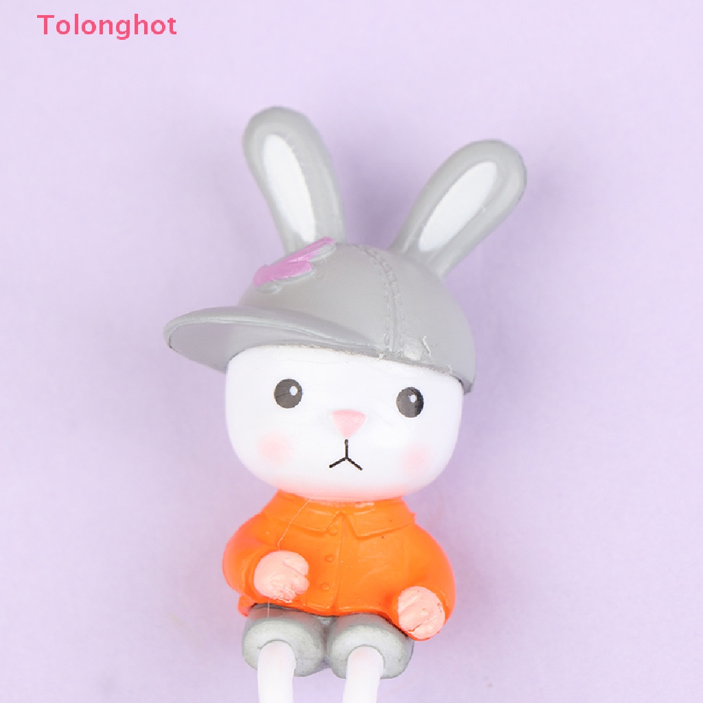 Mô Hình Thỏ Chân Dài Bằng Nhựa Resin Dễ Thương Dùng Trang Trí Tiểu Cảnh