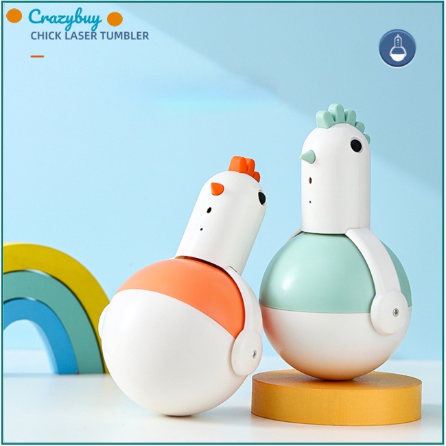 Cr Đồ Chơi Tương Tác Xoay 360 Độ Hình Gà Con Xinh Xắn Cho Mèo Cưng