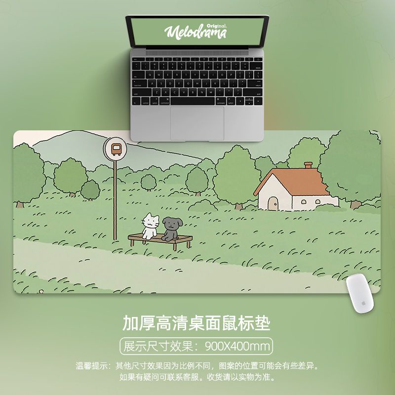 Tấm Lót Chuột Và Bàn Phím Máy Tính 900 * 400 * 2MM Họa Tiết Hoạt Hình Chống Trượt Tiện Dụng