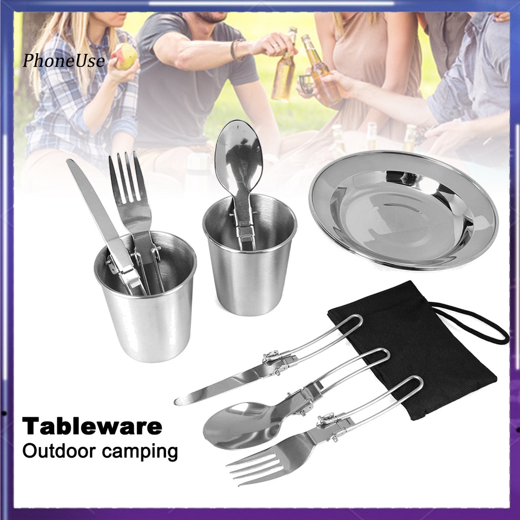 Bộ 10 Dụng Cụ Nấu Ăn 10 Món Bằng Thép Không Gỉ PU Màu Bạc An Toàn Cho Hoạt Động Cắm Trại