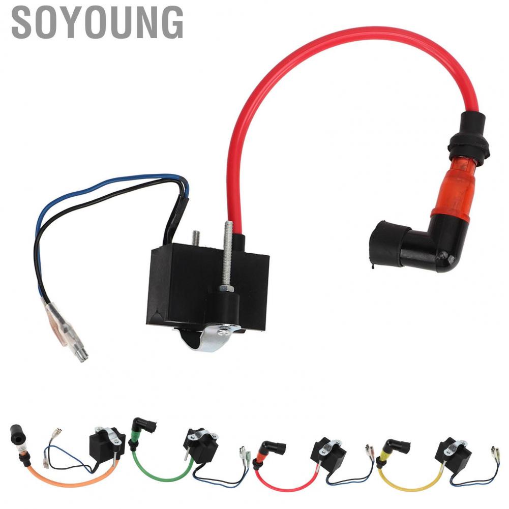 Soyoung Motorized Bicycle Ignition Coil  Easy To Install CDI Ignition Coil Improve Combustion High Performance  for 2 Stroke Engine Motorized Bicycle