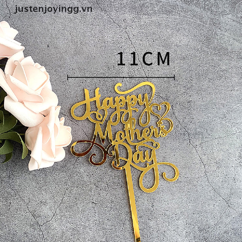 Topper Trang Trí Bánh Kem Chữ Happy Mother 's Day