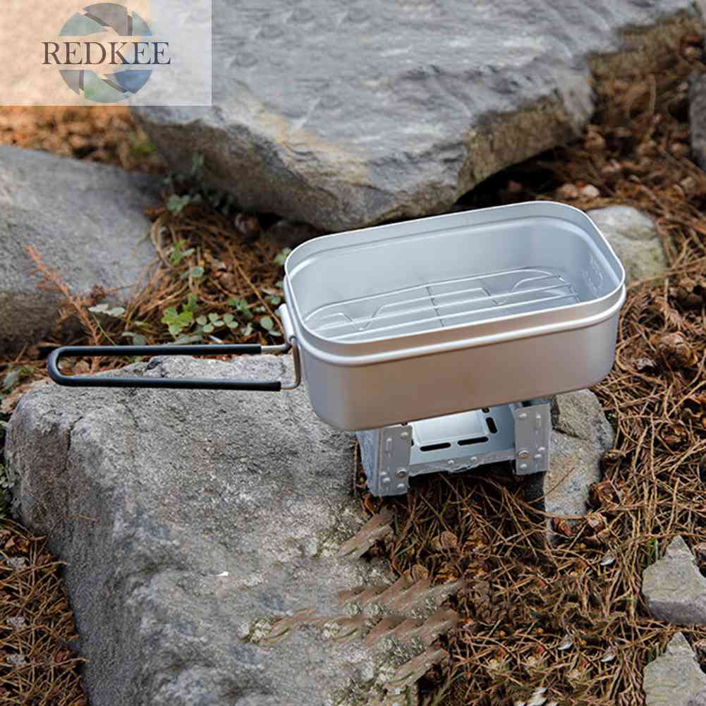 Hộp Đựng Thức Ăn Trưa 650ml Bằng Hợp Kim Nhôm Tiện Dụng Mang Theo Du Lịch Cắm Trại