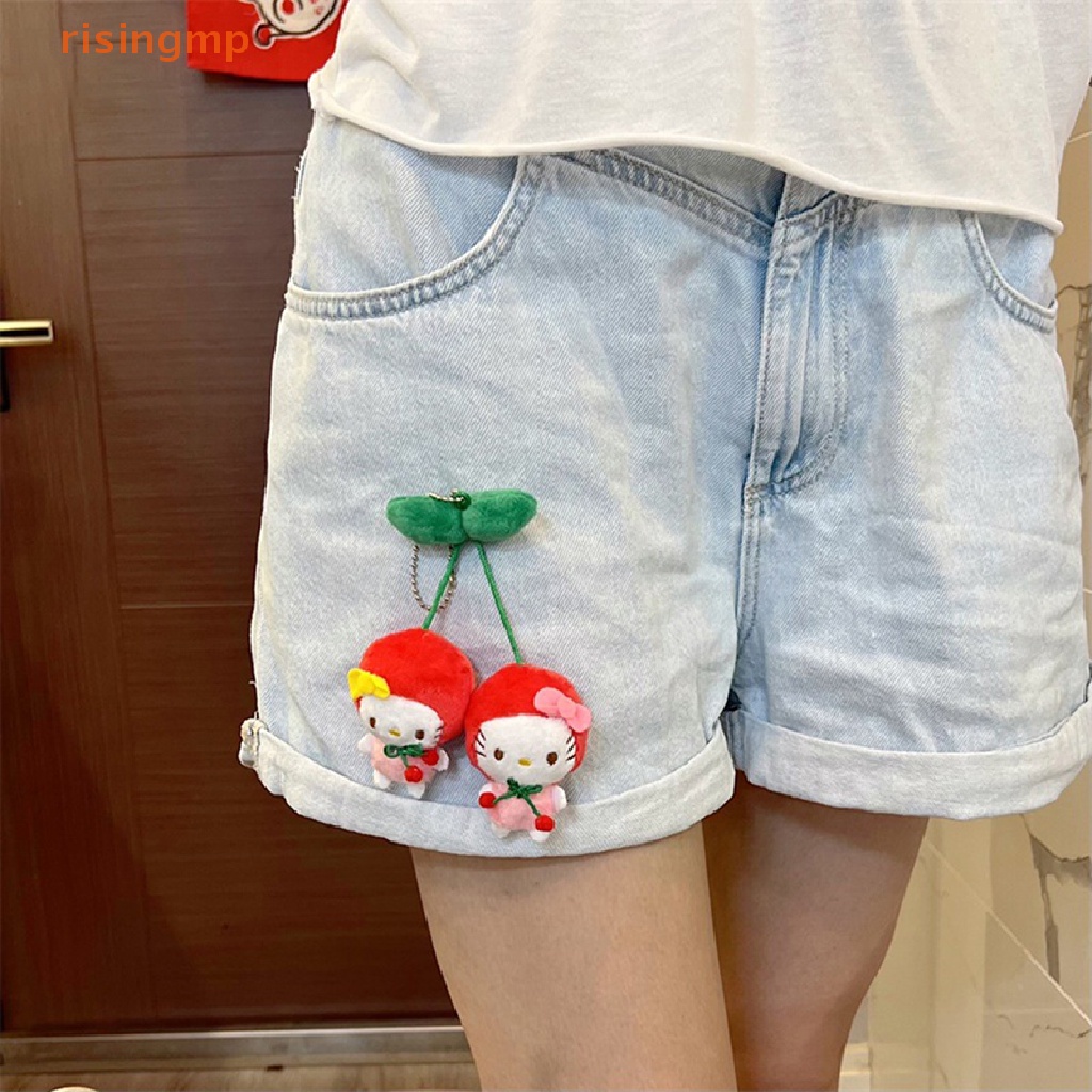 Móc Khóa Búp Bê Nhồi Bông Hình Chú Chó Hoạt Hình Sanrioed Cherry Đáng Yêu