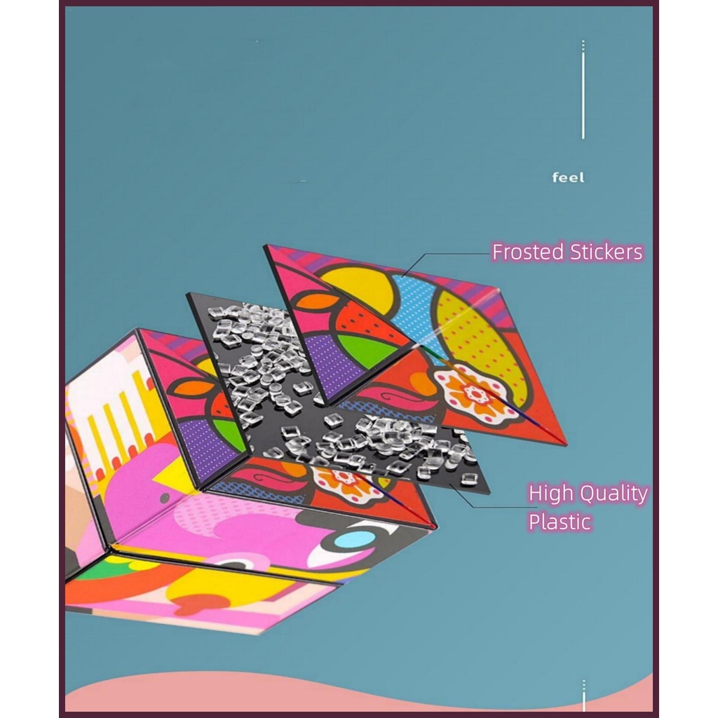 Đồ Chơi Khối Rubik Vô Cực 3D Nhiều Loại Có Thể Gấp Gọn