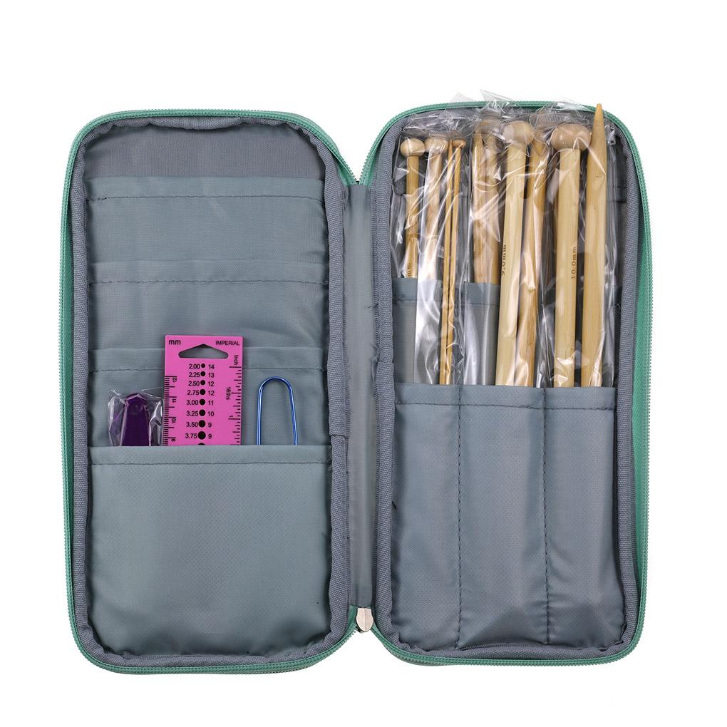 Bộ Dụng Cụ Đan Móc Len Bằng Tre DIY