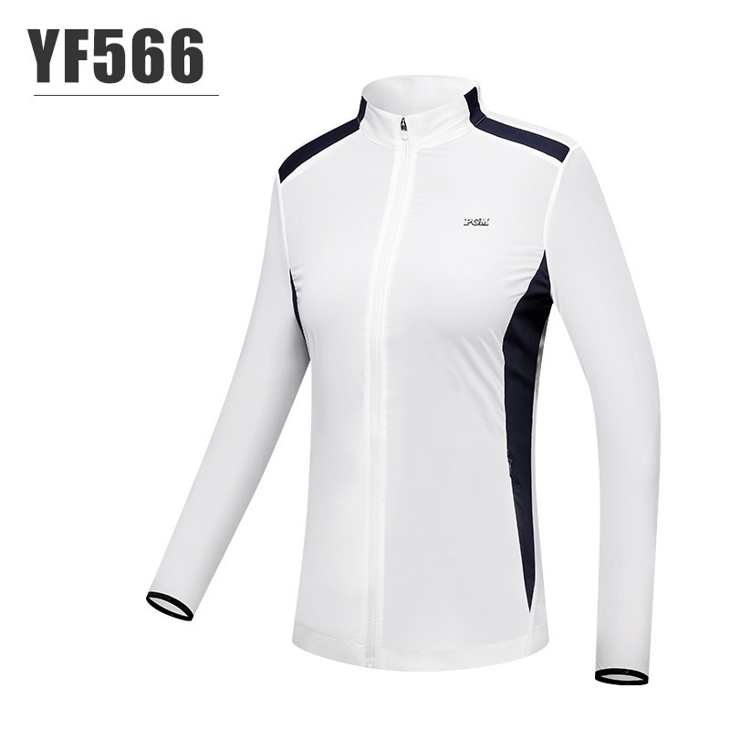 Áo Khoác Thể Thao Đánh Golf Dài Tay Chống Tia UV Bảo Vệ Toàn Diện Phối Khóa Kéo Cho Nữ