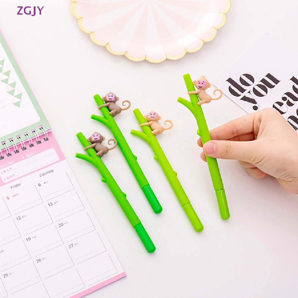 Set 2 Bút Mực Gel Kiểu Dáng Hoạt Hình Dễ Thương Mới