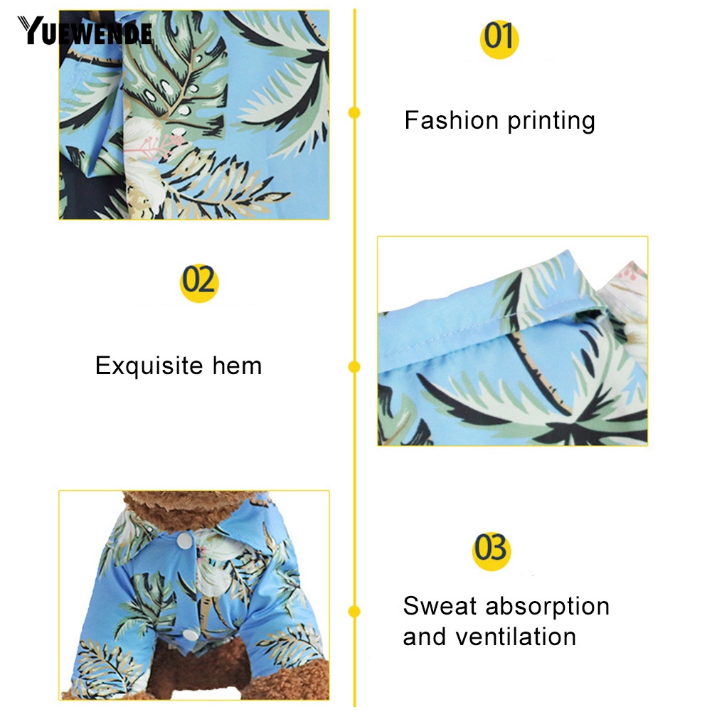 Áo Đi Biển Hawaii Hình Cây Dừa Dễ Thương Cho Cún Cưng