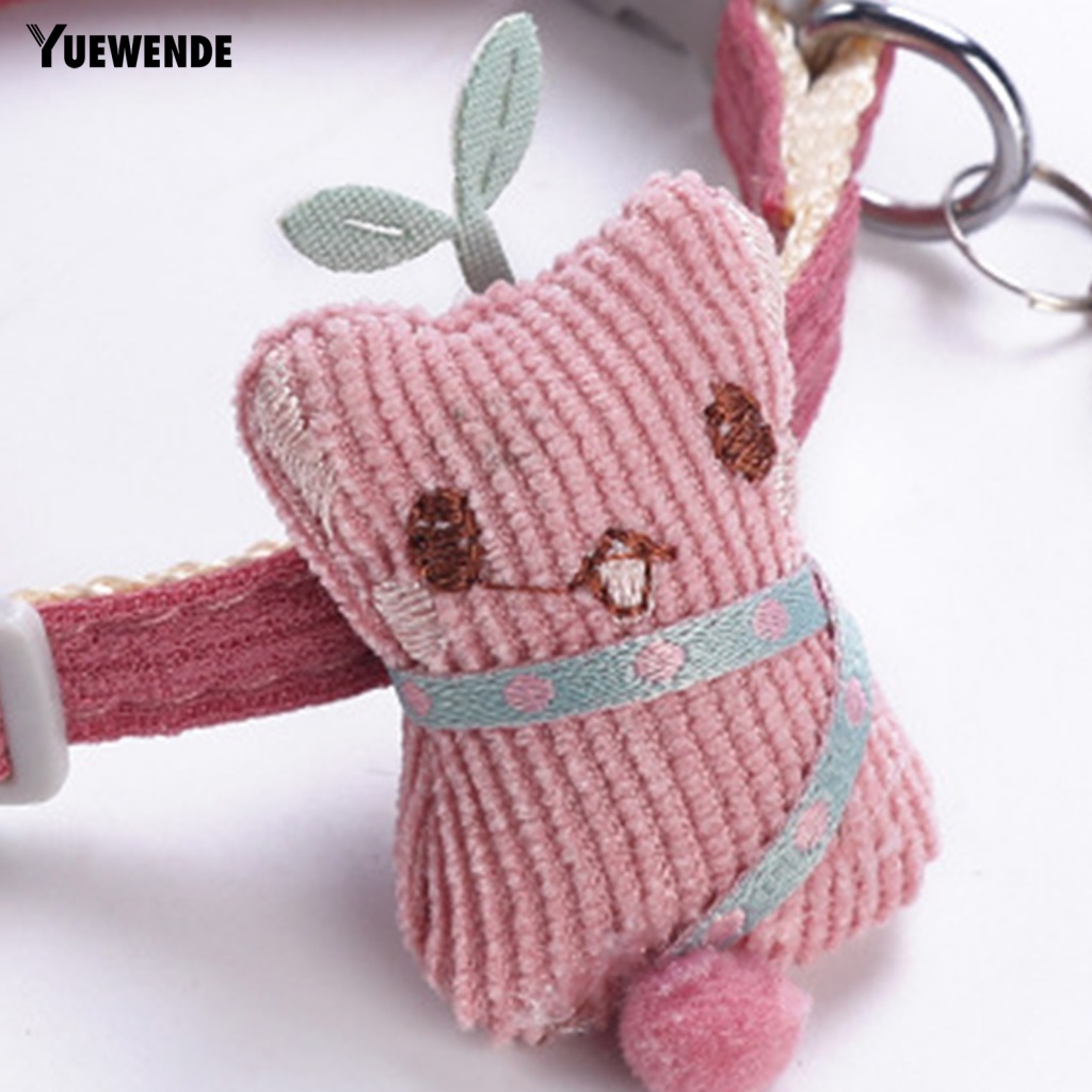 Ye.b Vòng Cổ Polyester Màu Sắc Tươi Sáng Họa Tiết Hoạt Hình Có Chuông Dành Cho Thú Cưng
