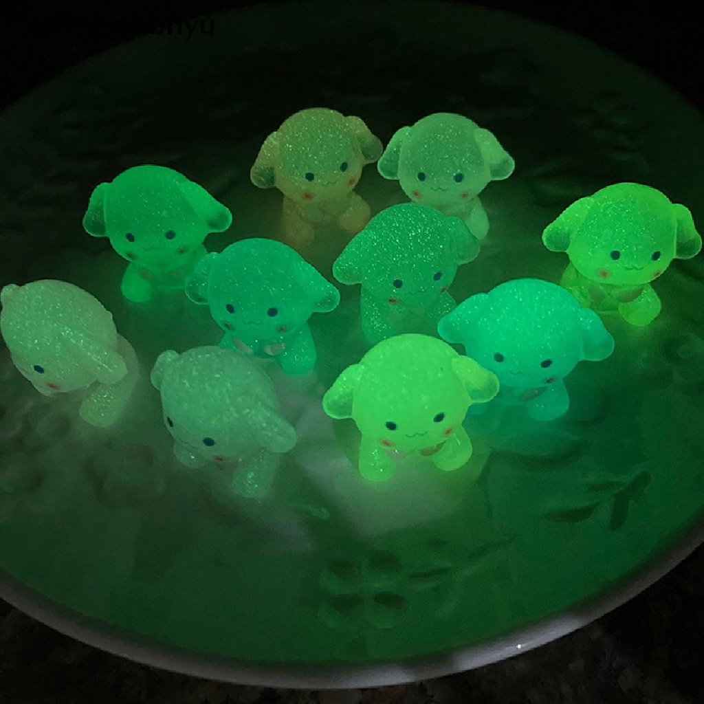 Set 10 Đồ trang trí Động Vật Hoạt Hình Mini Phát Sáng Trong Bóng Tối Trang Trí Tiểu Cảnh