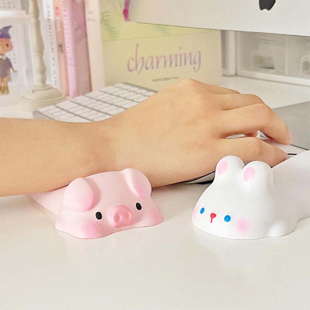 Kawaii Creative Silicone 3d Cổ Tay Nhỏ Tấm Lót Chuột Mini Lợn Dễ Thương Thỏ Chó Mèo Thiết Kế Hình Dạng Động Vật Bộ Nhớ Công Thái Học Mút Hỗ Trợ Cổ Tay Gối Nghỉ Đệm Thảm hiệu quả.store vn