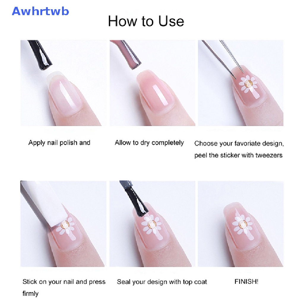 Miếng Dán Trang Trí Móng Tay Mềm Mại Họa Tiết Cá Sen 5D Nhiều Màu DIY