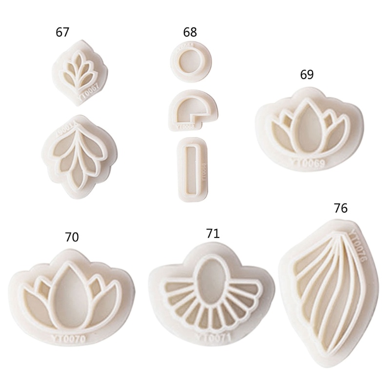Khuôn Cắt Đất Sét Nhựa Mềm Hình Bông Hoa / Lông Vũ Làm Trang Sức Thủ Công