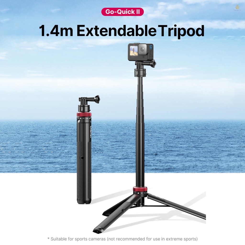 Gậy Selfie Thể Thao Ulanzi Go-Quick II Max.140cm / 55in Có Nam Châm Mở Rộng Cho Máy Ảnh Thể Thao 11 / 10 / 9 / 8 Insta360