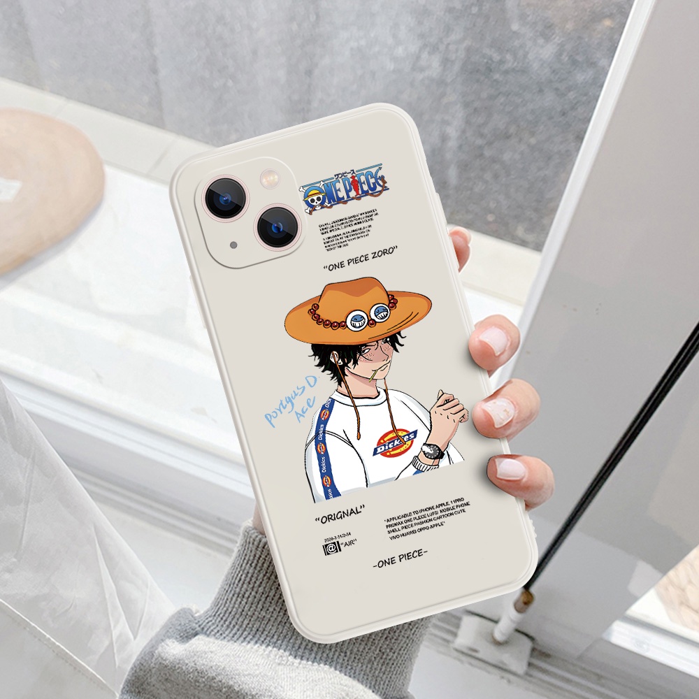 Ốp Điện Thoại Silicon Mềm Hình One Piece Ace Cho iPhone 11 8 7 6 + 6SP 6 6 6s 7 8 11 12 13 14 Pro Max X Xs Max XR 12 13 mini B1K646L