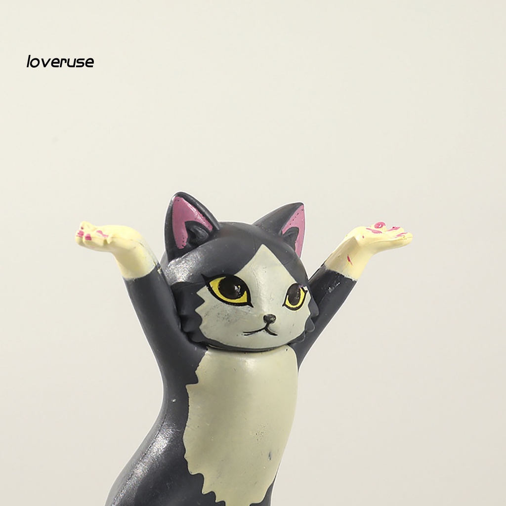 Set 6 Giá Đỡ Bút Chì Bằng PVC Hình Mèo Nhảy Múa Để Bàn Trang Trí Cho Bé