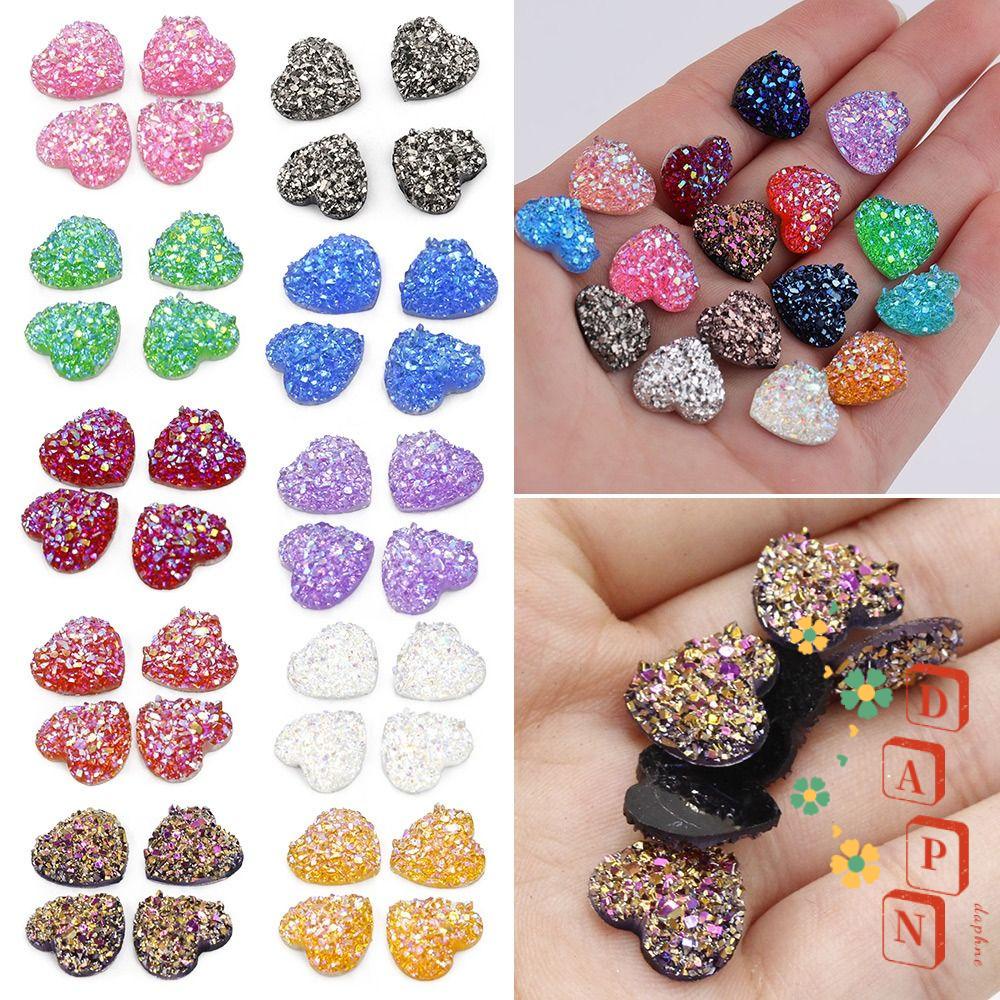 Daphs 12mm 100 Chiếc Trái Tim Long Lanh|Phụ Kiện Trang Sức Sang Trọng Handmade