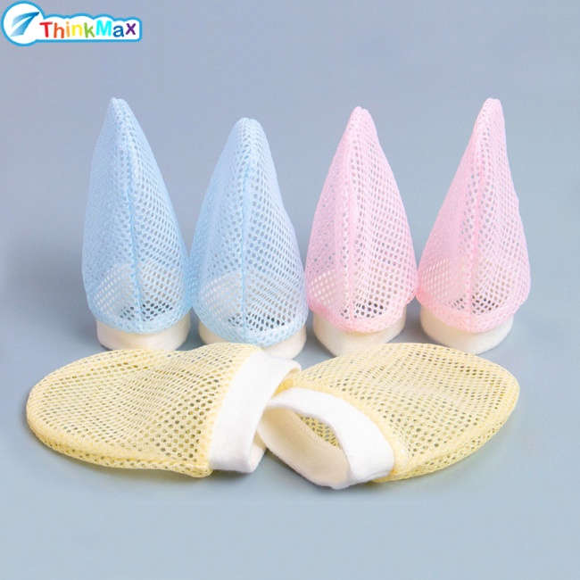 Găng tay chống trầy xước cho bé sơ sinh Lưới bảo vệ thoáng khí Găng tay trẻ sơ sinh Không có chất huỳnh quang