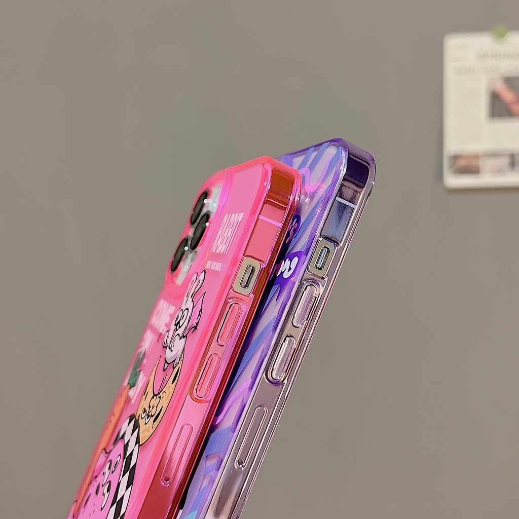 Ốp Điện Thoại tpu Dẻo Trong Suốt Họa Tiết Hoạt Hình Độc Đáo Chống Sốc Chống Rơi Cho iPhone 11 12 13 14 PRO Max
