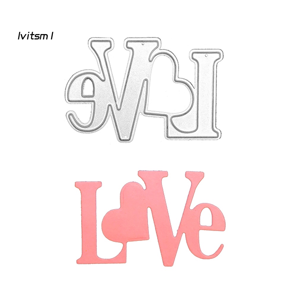 Khuôn Cắt Giấy Làm Từ Kim Loại Hình Chữ Love / Hươu Cách Điệu Trang Trí Scrapbook