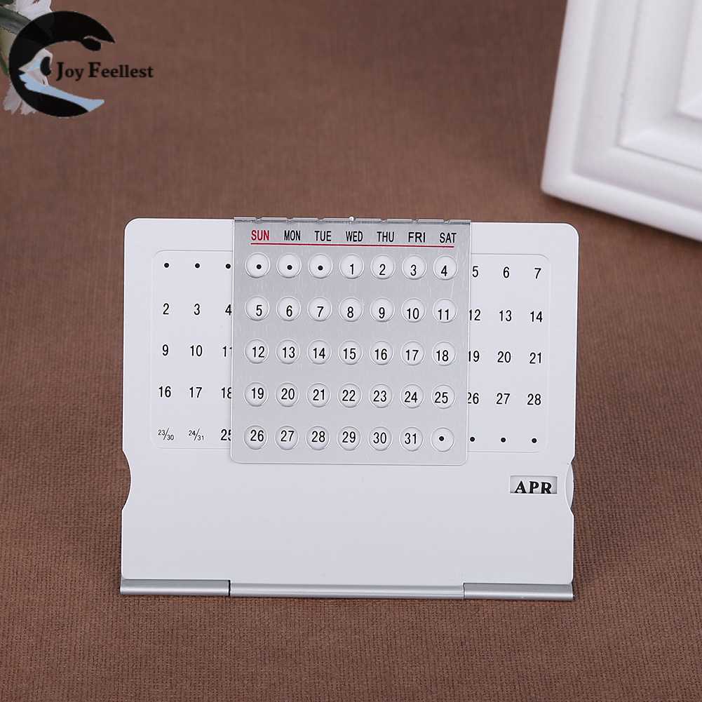 Aluminium Alloy Assembling Calendar Foldable Silvery Durable for Office Supplies