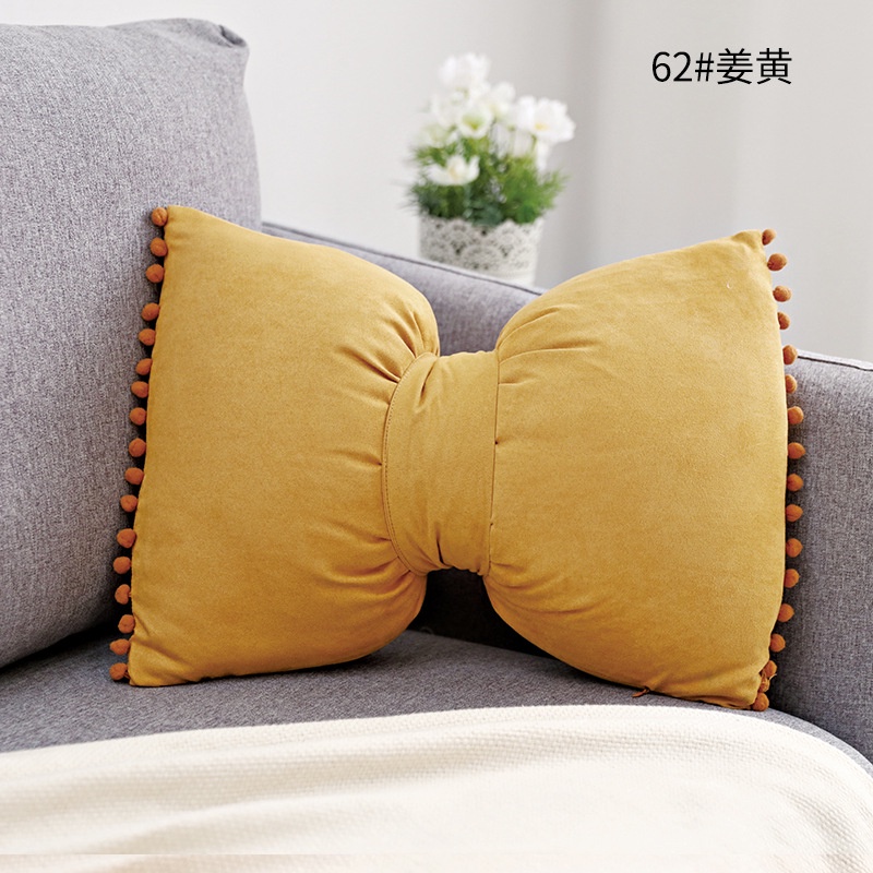 Gối Đệm Hình Nơ Màu Trơn Dễ Thương Phong Cách Bắc Âu