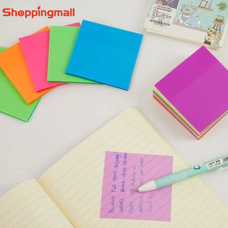 Bộ 50 Miếng Dán PET Trong Suốt Chống Thấm Nước Dùng Ghi Chú Tiện Dụng