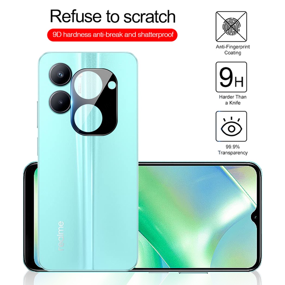 3DLB For Oppo Realme C55 C33 C35 C31 9i 9 10 Pro Plus 3D Curved Tempered Glass Rear Camera Back Lens Protect Cap ProtectIve film