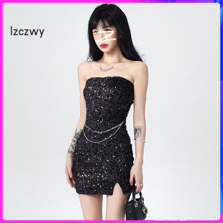 Hàng Có Sẵn! Hộp Đựng Tai Nghe✲♥Đầm Ôm Body Đính Kim Sa Quyến Rũ Cho Nữ