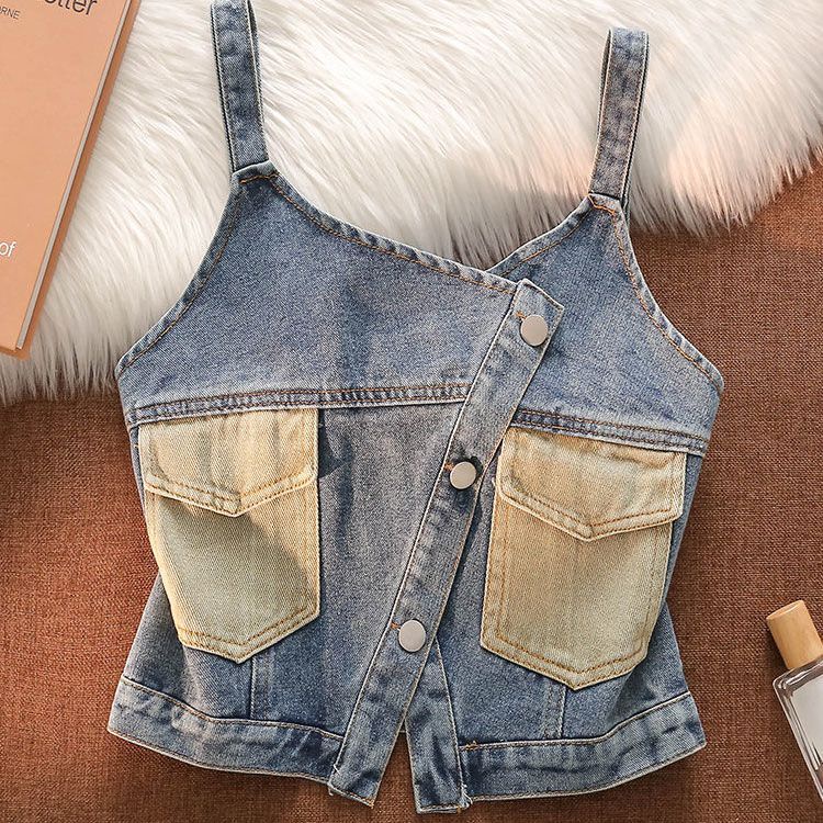 Áo Denim Không Tay Phong Cách Thời Trang Mới 2023 Cho Nữ